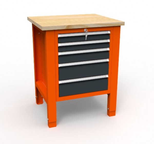 Werkbank 01 Serie mit 5 Schubladen