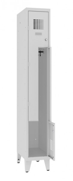 Z-Garderobenschrank 2 Fächer mit Stollenfüsse