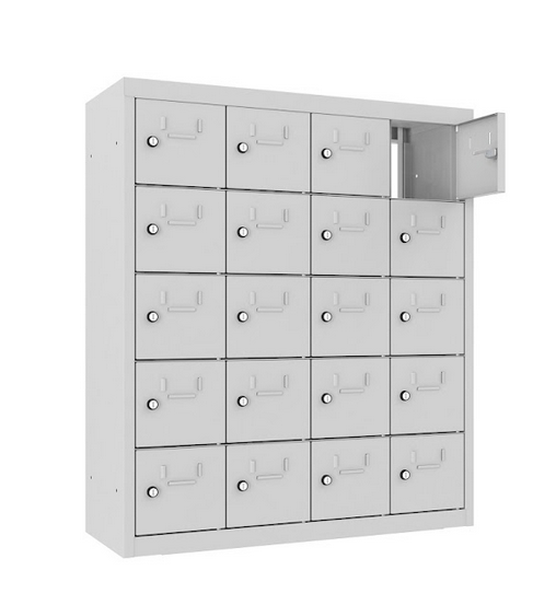 Wandschliessfachschrank 20 Fächer beidseitig zugänglich