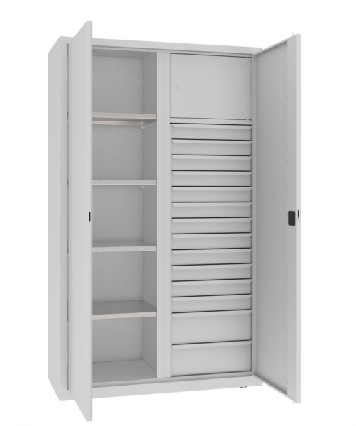 Werkzeugschrank 199 x 120 x 50 cm mit Fachböden + Schubladen