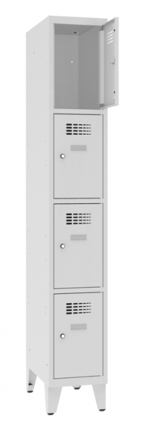 Schliessfachschrank 1 Abteil 4 Fächer mit Stollenfüsse