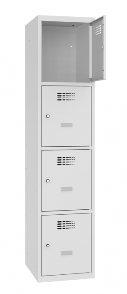 Schliessfachschrank 1 Abteil 4 Fächer 40 cm Abteilbreite