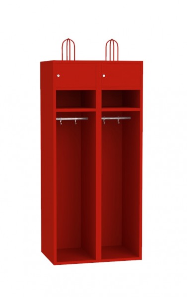 Feuerwehr Garderobenschrank 2 Abteil
