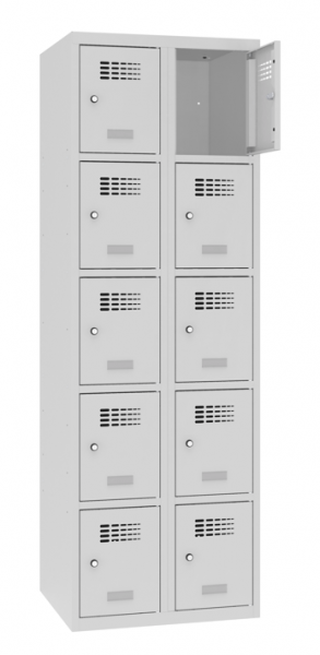 Schliessfachschrank 2 Abteile 10 Fächer