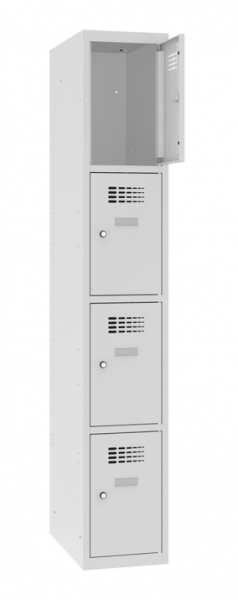Schliessfachschrank 1 Abteil 4 Fächer 30 cm Abteilbreite