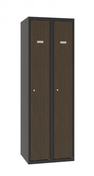 Garderobenschrank 2 Abteile Teak Furnier