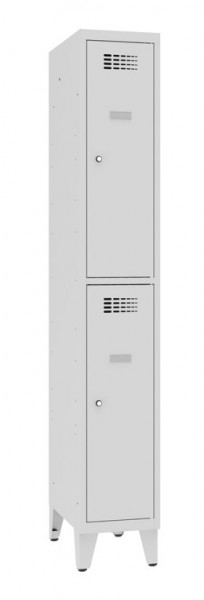 Garderobenschrank 1 Abteil 2 Fächer mit Stollenfüsse Standard