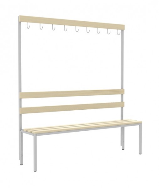 Sitzbank mit Hakenleiste 150 cm
