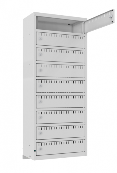 Akku-Ladeschrank für Wandmontage 9 Fächer