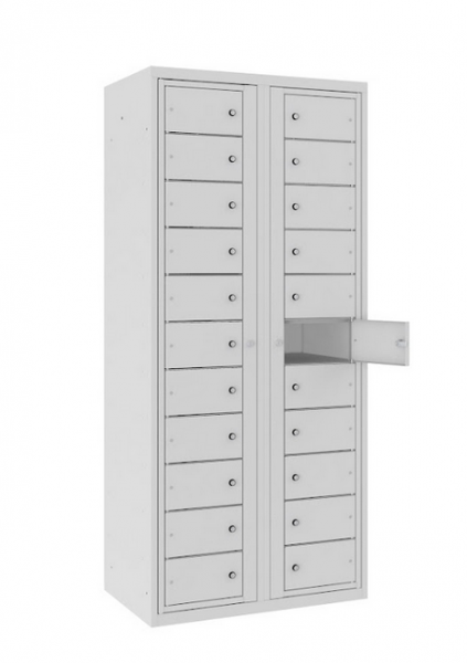 Wäscheverteilschrank mit 22 abschliessbaren Fächern