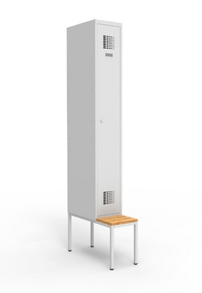 Garderobenschrank 1 Abteil mit Sitzbank Premium