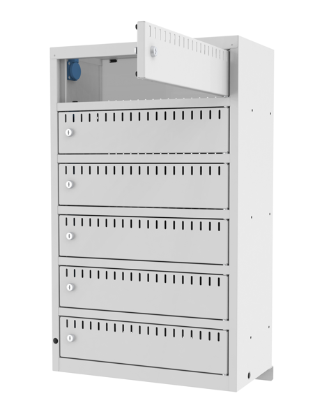 Akku-Ladeschrank für Wandmontage 6 Fächer