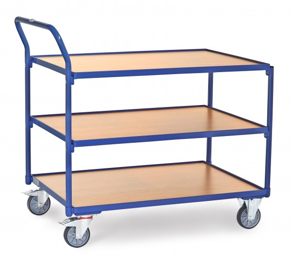 Tischwagen mit 3 Böden, L x B x H 1136 x 711 x 1039 mm