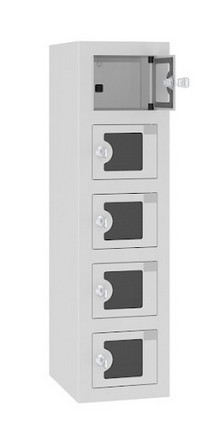 Mobiltelefonschrank 5 Fächer mit Ladefunktion und Sichtfenster