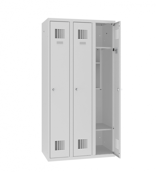 Garderobenschrank 3 Abteil mit Schuhfach