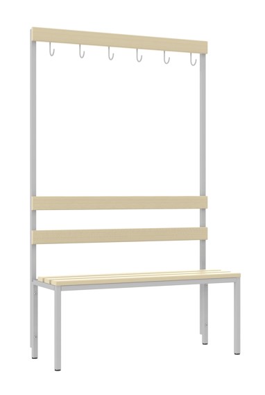 Metna Sitzbank mit Hakenleiste 100 cm | Sitzbänke | Metallschränke | Metna ...
