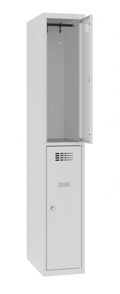 Garderobenschrank 1 Abteil 2 Fächer Standard