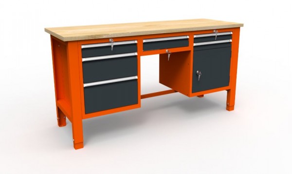 Werkbank 11 Serie mit 6 Schubladen + 1 Ablagebox